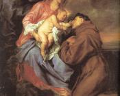 Virgin and Child with Saint Anthony of Padua - 安东尼·凡·戴克